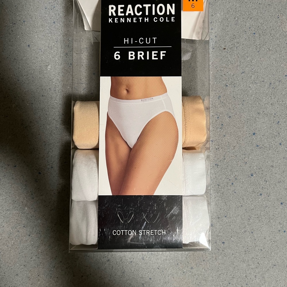 Kenneth Cole Reaction Hi-Cut Briefs - White and Tan